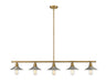 Z-Lite Canada - Five Light Linear Chandelier - Casa - Foundry Brass- Union Lighting Luminaires Decor