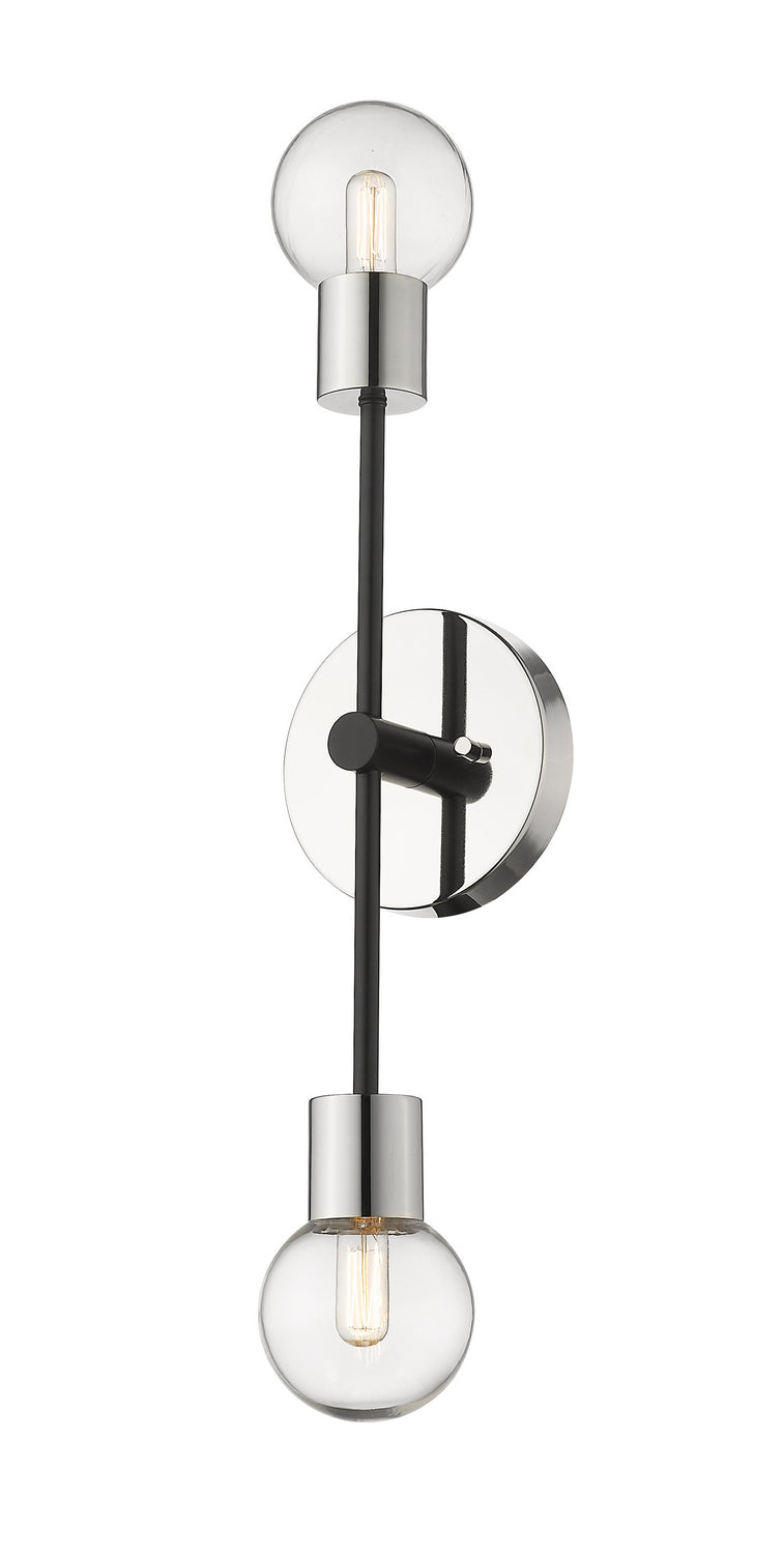 Z-Lite Canada - Two Light Wall Sconce - Neutra - Matte Black / Polished Nickel- Union Lighting Luminaires Decor