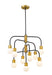 Z-Lite Canada - Nine Light Chandelier - Neutra - Matte Black + Foundry Brass- Union Lighting Luminaires Decor
