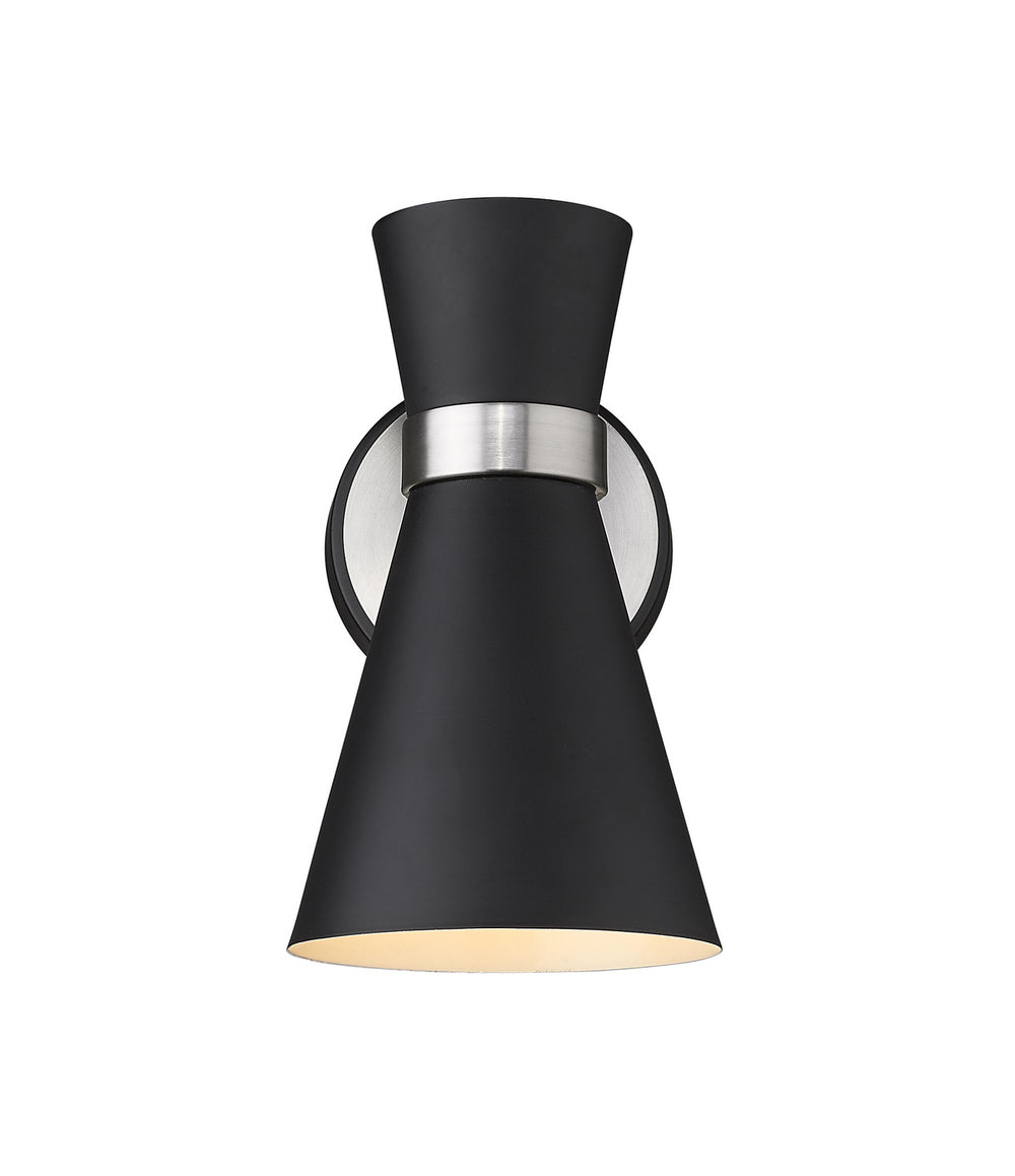 Z-Lite Canada - One Light Wall Sconce - Soriano - Matte Black + Brushed Nickel- Union Lighting Luminaires Decor