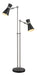 Z-Lite Canada - Two Light Floor Lamp - Soriano - Matte Black + Brushed Nickel- Union Lighting Luminaires Decor