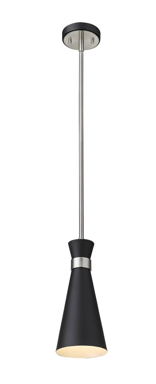 Z-Lite Canada - One Light Pendant - Soriano - Matte Black + Brushed Nickel- Union Lighting Luminaires Decor