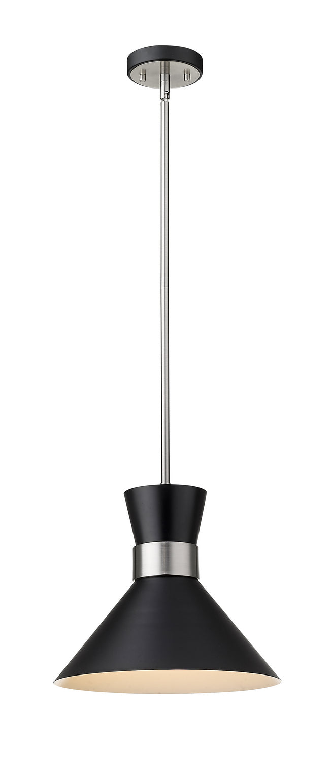 Z-Lite Canada - One Light Pendant - Soriano - Matte Black + Brushed Nickel- Union Lighting Luminaires Decor