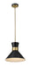 Z-Lite Canada - One Light Pendant - Soriano - Matte Black + Heritage Brass- Union Lighting Luminaires Decor