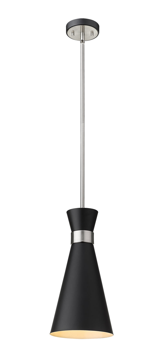 Z-Lite Canada - One Light Pendant - Soriano - Matte Black + Brushed Nickel- Union Lighting Luminaires Decor