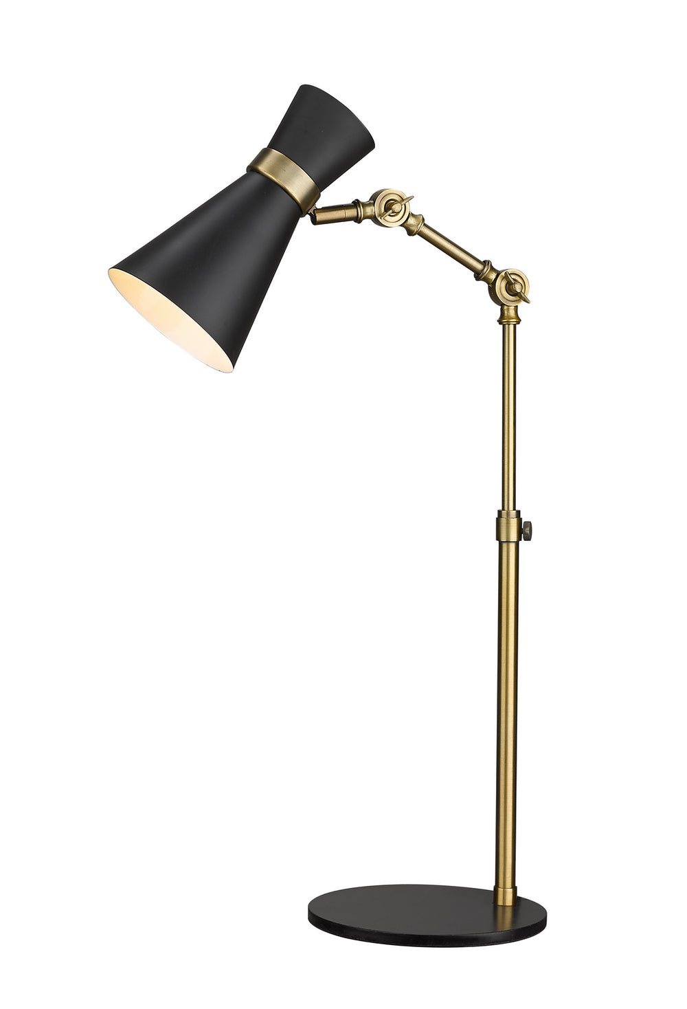 Z-Lite Canada - One Light Table Lamp - Soriano - Matte Black + Heritage Brass- Union Lighting Luminaires Decor