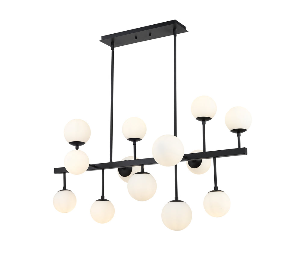Z-Lite Canada - 13 Light Linear Chandelier - Midnetic - Matte Black- Union Lighting Luminaires Decor