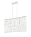 Z-Lite Canada - Five Light Linear Chandelier - Contour - White- Union Lighting Luminaires Decor