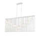 Z-Lite Canada - Seven Light Linear Chandelier - Contour - White- Union Lighting Luminaires Decor