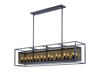 Z-Lite Canada - 16 Light Linear Chandelier - Infinity - Misty Charcoal- Union Lighting Luminaires Decor