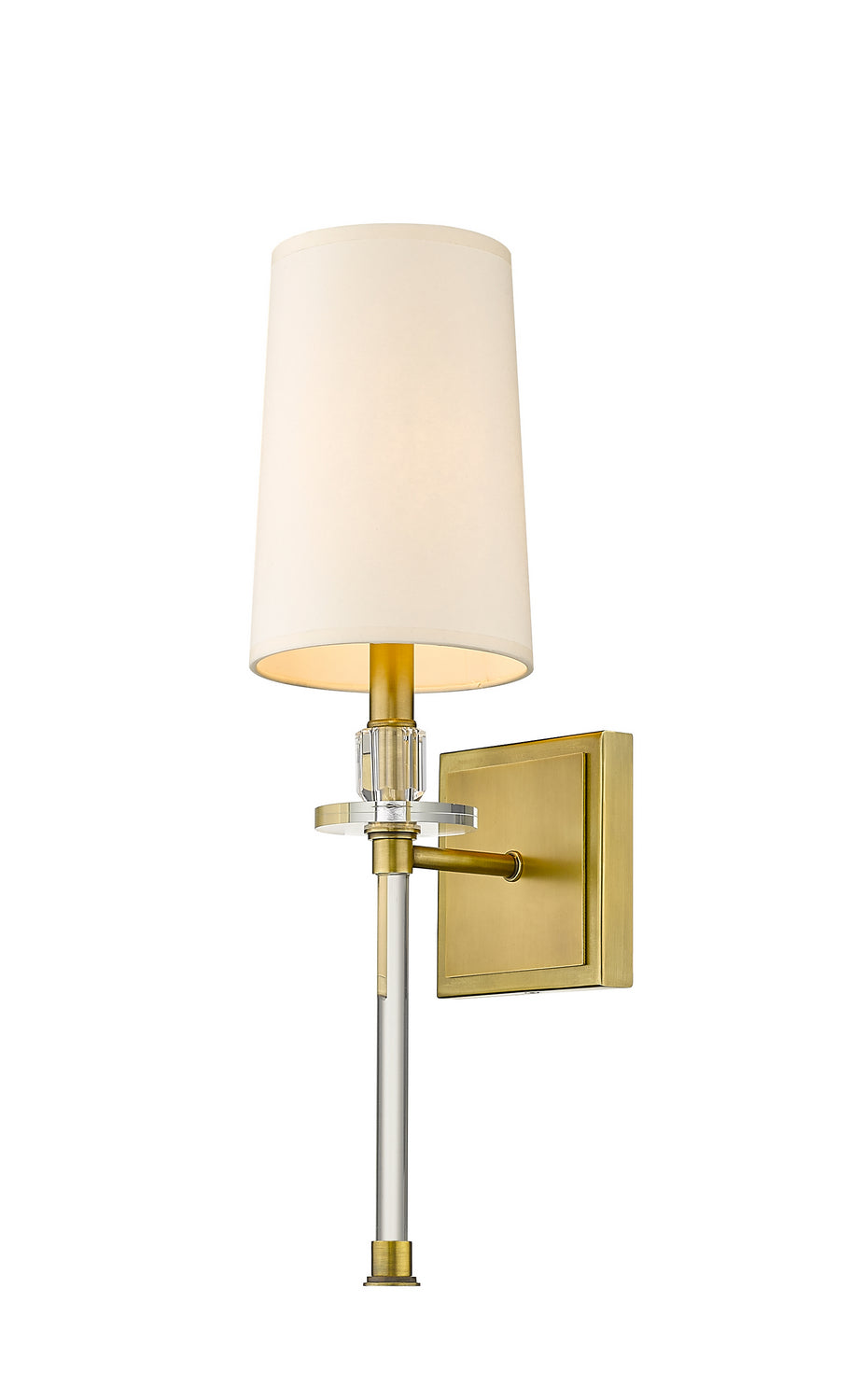 Z-Lite Canada - One Light Wall Sconce - Sophia - Rubbed Brass- Union Lighting Luminaires Decor