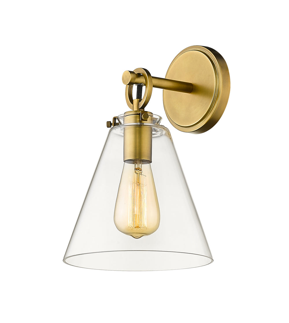 Z-Lite Canada - One Light Wall Sconce - Harper - Rubbed Brass- Union Lighting Luminaires Decor