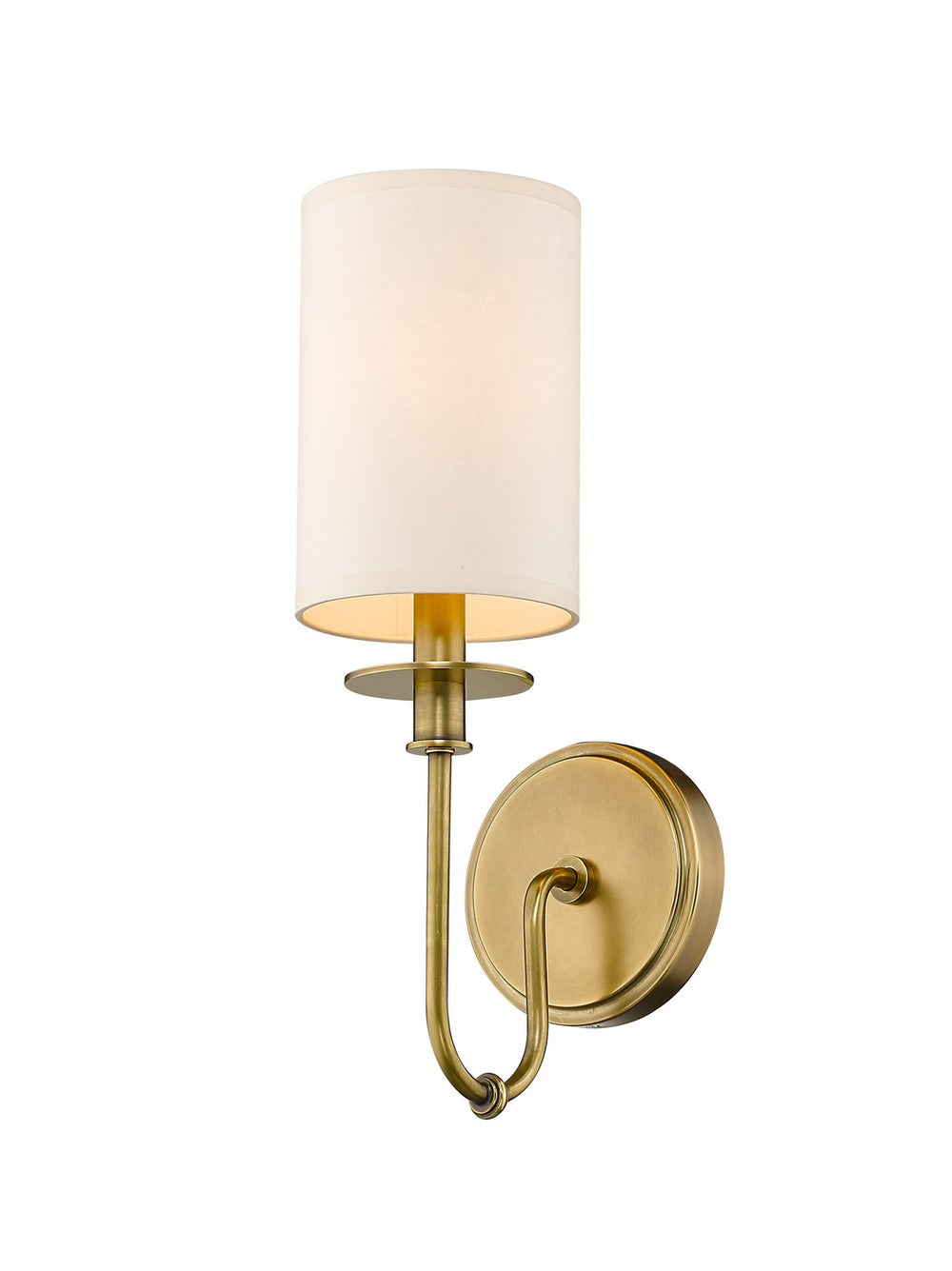 Z-Lite Canada - One Light Wall Sconce - Ella - Rubbed Brass- Union Lighting Luminaires Decor