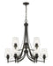 Z-Lite Canada - Nine Light Chandelier - Joliet - Matte Black- Union Lighting Luminaires Decor