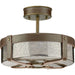 Progress Canada - Four Light Semi Flush Mount - Point Dume-Rockdance - Aged Brass- Union Lighting Luminaires Decor