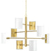 Progress Canada - Eight Light Chandelier - Point Dume-Wandermere - Brushed Brass- Union Lighting Luminaires Decor