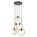 Artcraft Quebec - Five Light Pendant - Lugano - Black & Vintage Brass- Union Lighting Luminaires Decor