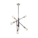 Artcraft Canada - Six Light Pendant - Truro - Black & Brushed Nickel- Union Lighting Luminaires Decor