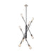 Artcraft Canada - Eight Light Pendant - Truro - Black & Brushed Nickel- Union Lighting Luminaires Decor