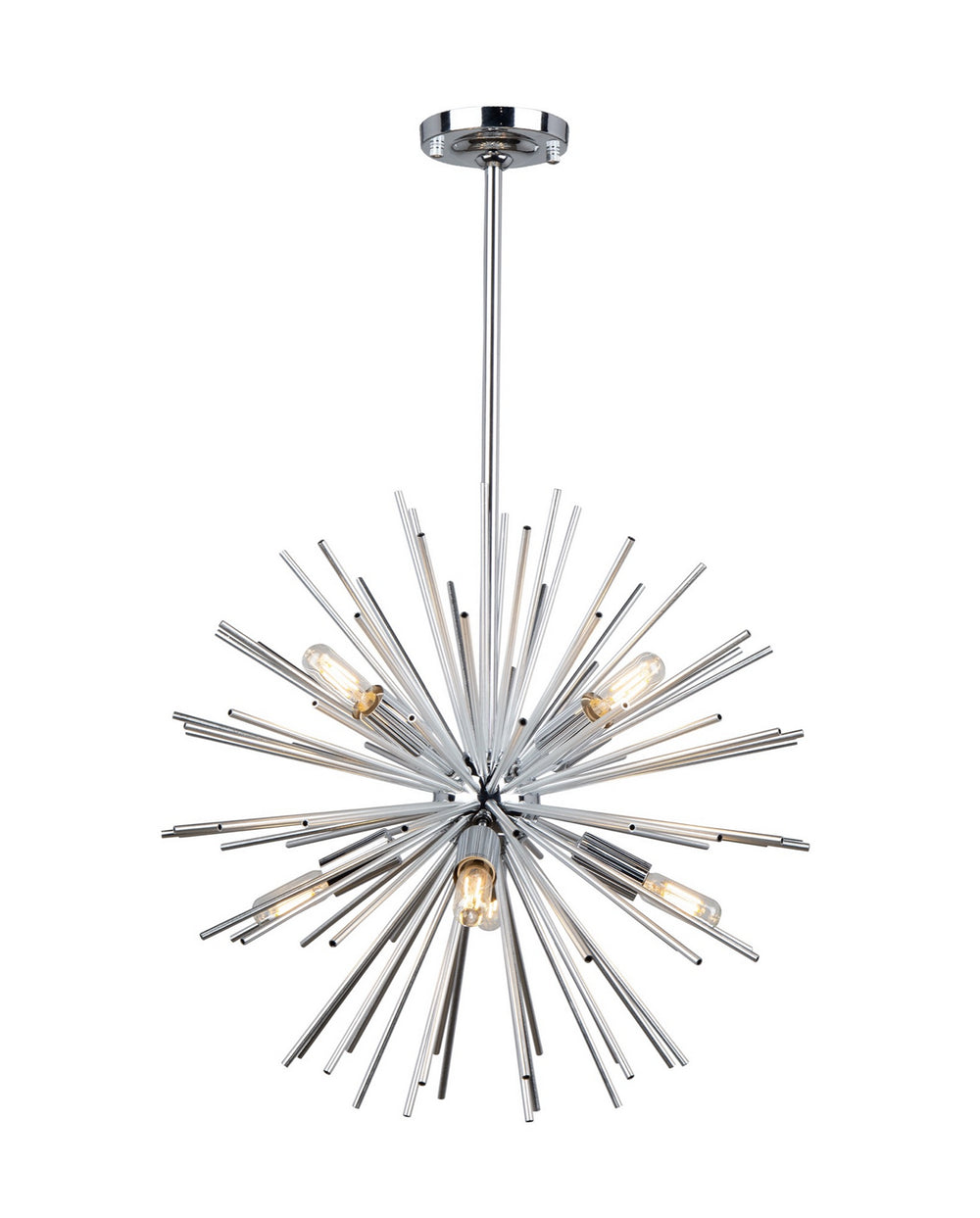 Artcraft Canada - Eight Light Chandelier - Sunburst - Chrome- Union Lighting Luminaires Decor