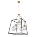 Artcraft Canada - Five Light Chandelier - Bridgetown - Black & Harvest Brass- Union Lighting Luminaires Decor