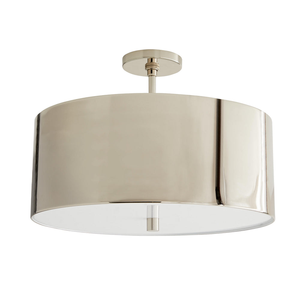 Arteriors - Three Light Semi-Flush Mount - Tarbell - Polished Nickel- Union Lighting Luminaires Decor