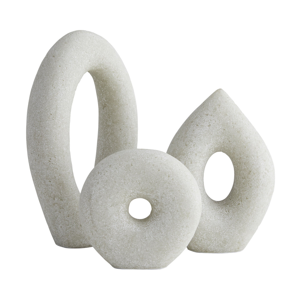 Arteriors - Sculptures Set of 3 - Cocos - White- Union Lighting Luminaires Decor