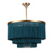 Regina Andrew Canada - Four Light Chandelier - Cabaret Fringe - Natural Brass- Union Lighting Luminaires Decor