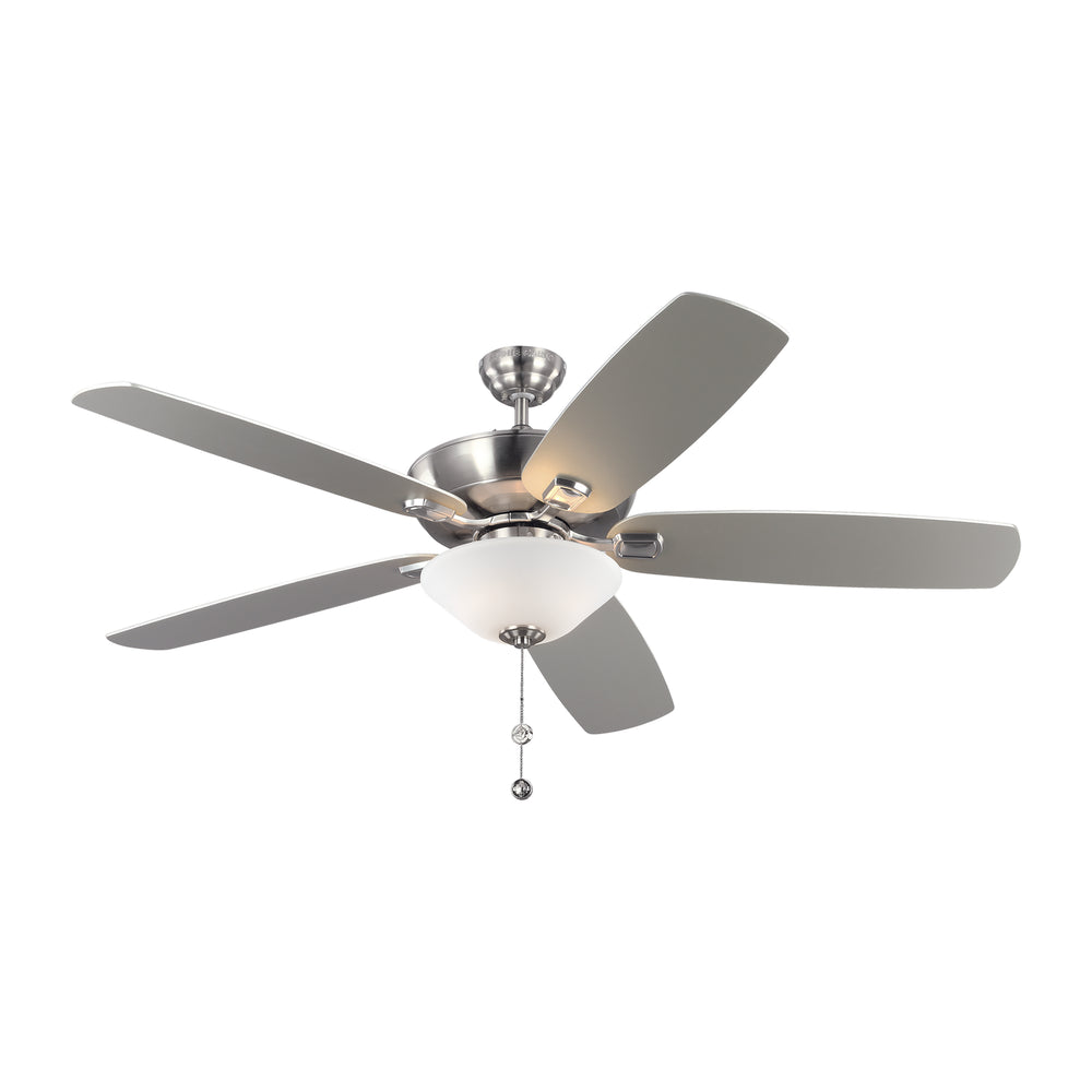 Generation Lighting Canada - 60" Ceiling Fan - Colony - Brushed Steel- Union Lighting Luminaires Decor