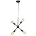 Eglo Canada - Four Light Pendant - Etris Row - Black- Union Lighting Luminaires Decor