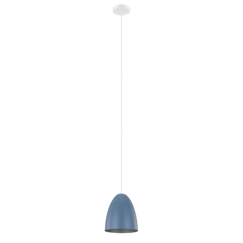 Eglo Canada - One Light Pendant - Sarabia - Pastel Dark Blue, Silver- Union Lighting Luminaires Decor