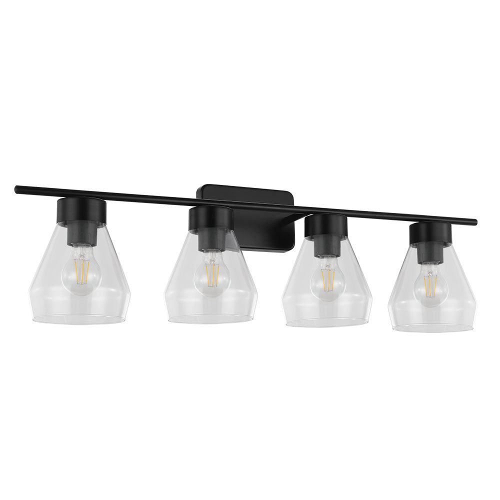 Eglo Canada - Four Light Bath/Vanity - Montey 1 - Matte Black- Union Lighting Luminaires Decor
