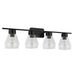 Eglo Canada - Four Light Bath/Vanity - Montey 1 - Matte Black- Union Lighting Luminaires Decor