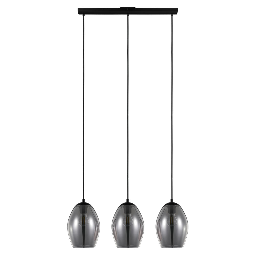 Eglo Canada - Three Light Pendant - Estanys - Matte Black- Union Lighting Luminaires Decor