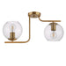 Eglo Canada - Two Light Ceiling Mount - Marojales - Brushed Gold- Union Lighting Luminaires Decor
