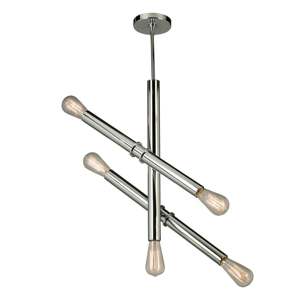 Eglo Canada - Five Light Pendant - Drucker - Chrome- Union Lighting Luminaires Decor