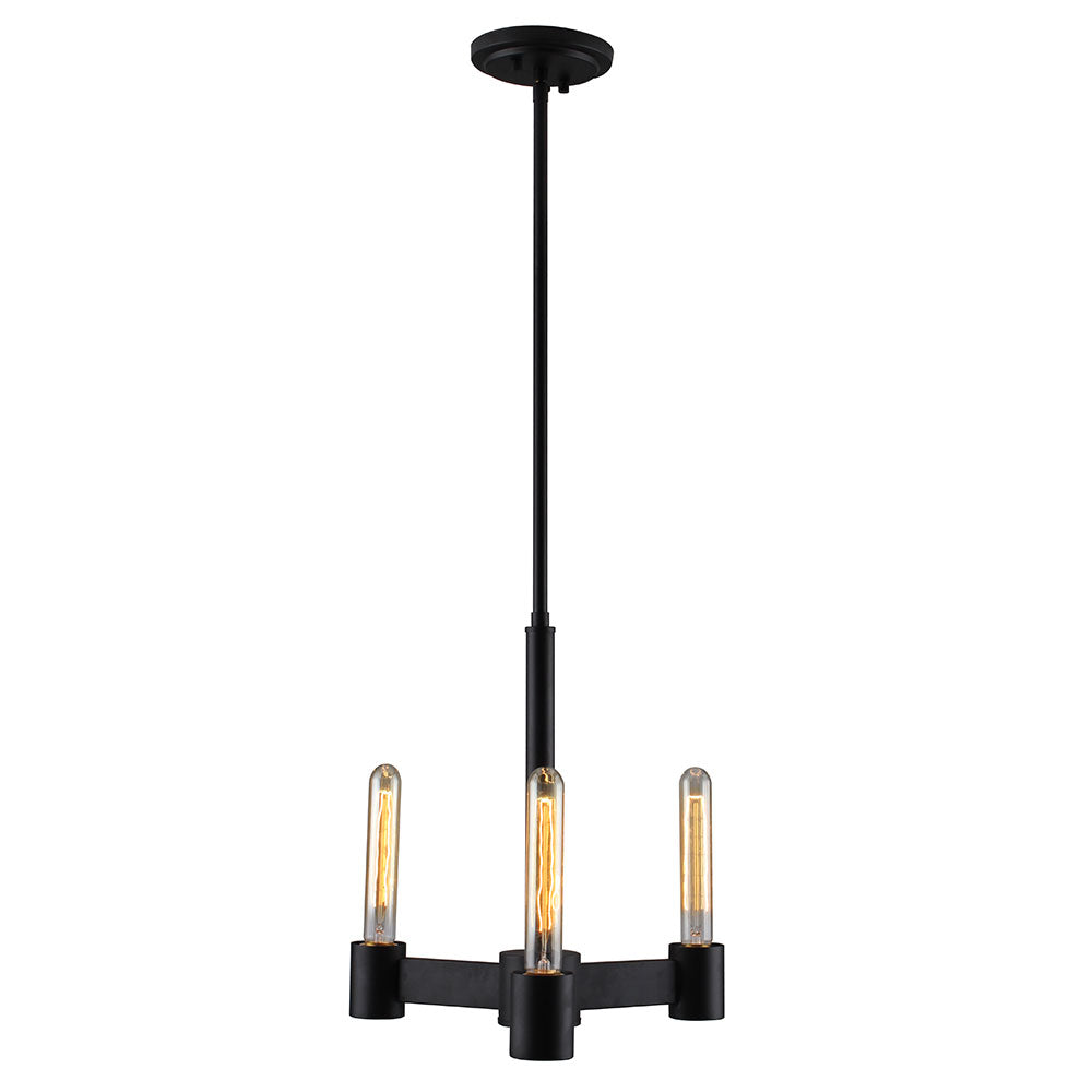 Eglo Canada - Three Light Chandelier - Broyles - Matte Black- Union Lighting Luminaires Decor