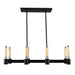 Eglo Canada - Eight Light Pendant - Broyles - Matte Black- Union Lighting Luminaires Decor