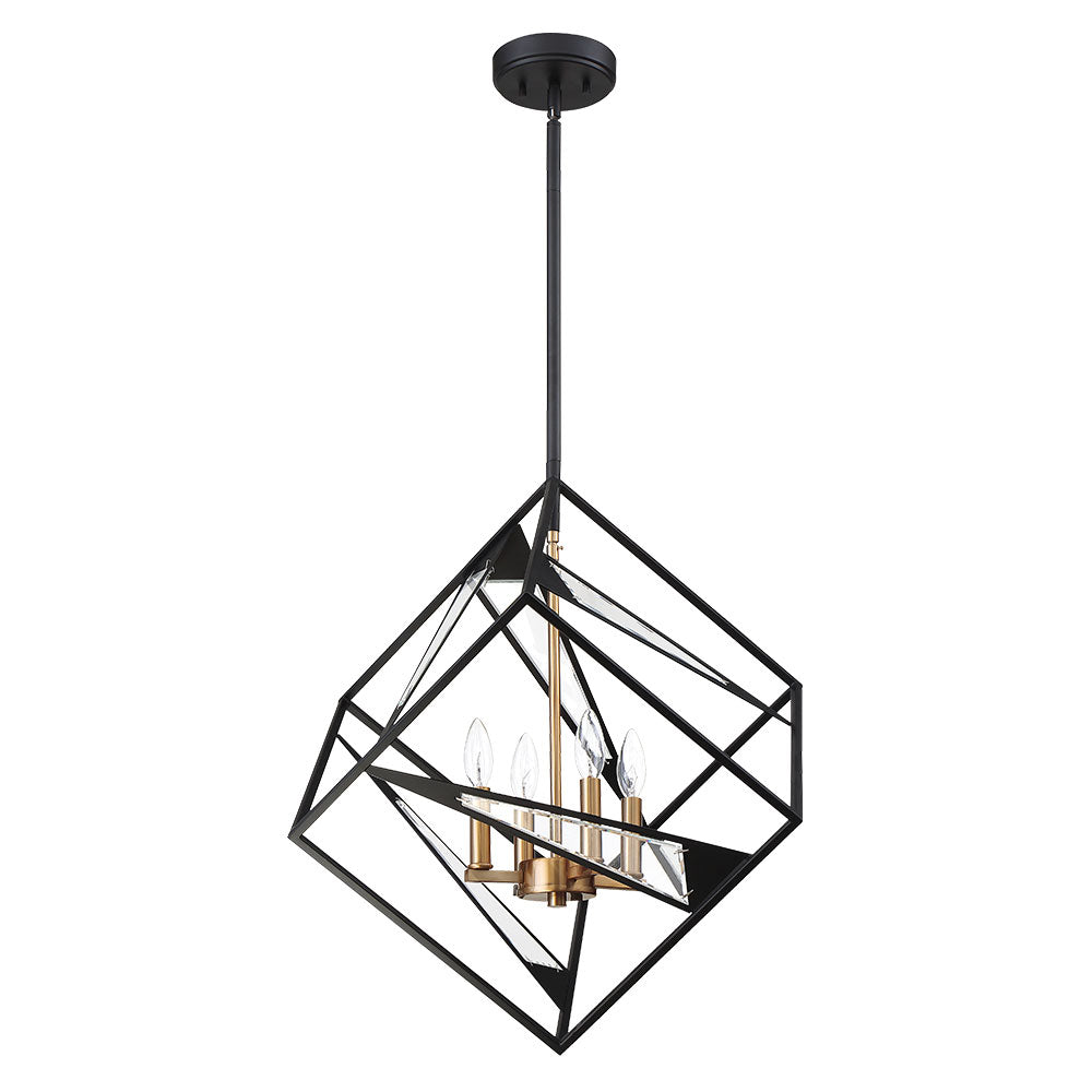 Eglo Canada - Four Light Pendant - Corrietes - Matte Black- Union Lighting Luminaires Decor