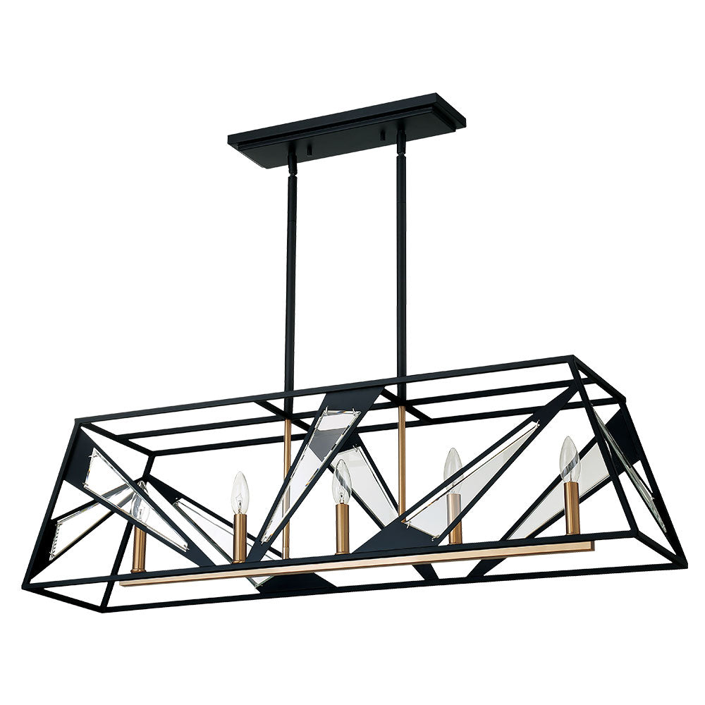 Eglo Canada - Five Light Pendant - Corrietes - Matte Black- Union Lighting Luminaires Decor