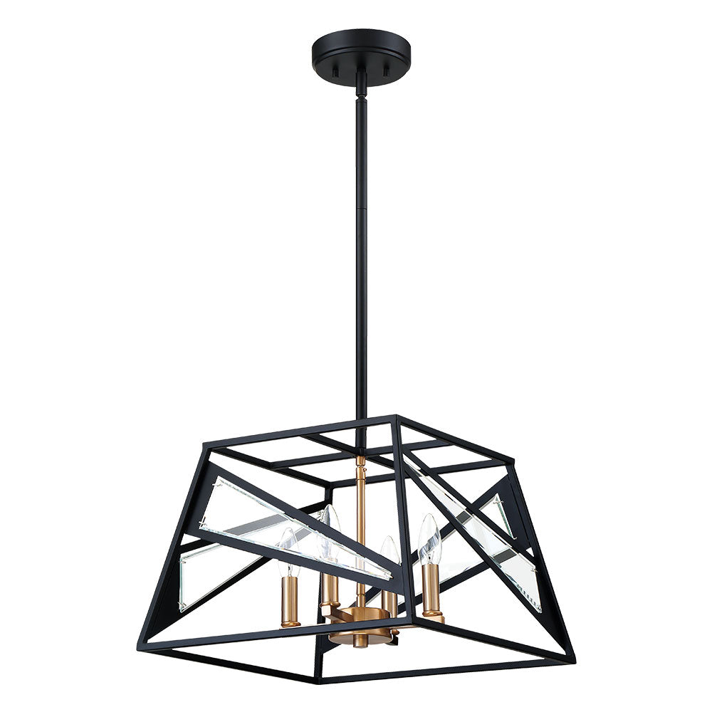 Eglo Canada - Four Light Pendant - Corrietes - Matte Black- Union Lighting Luminaires Decor