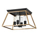 Eglo Canada - Four Light Ceiling Mount - Paulino - Brushed Gold And Matte Black- Union Lighting Luminaires Decor