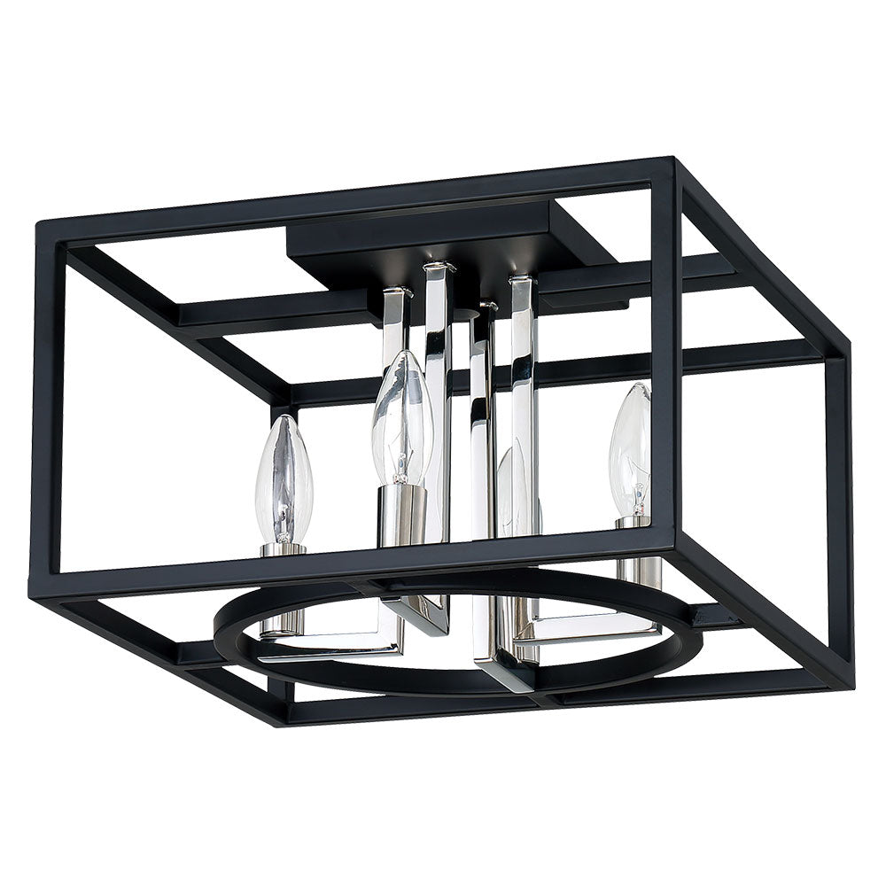 Eglo Canada - Four Light Ceiling Mount - Mundazo - Black And Chrome- Union Lighting Luminaires Decor