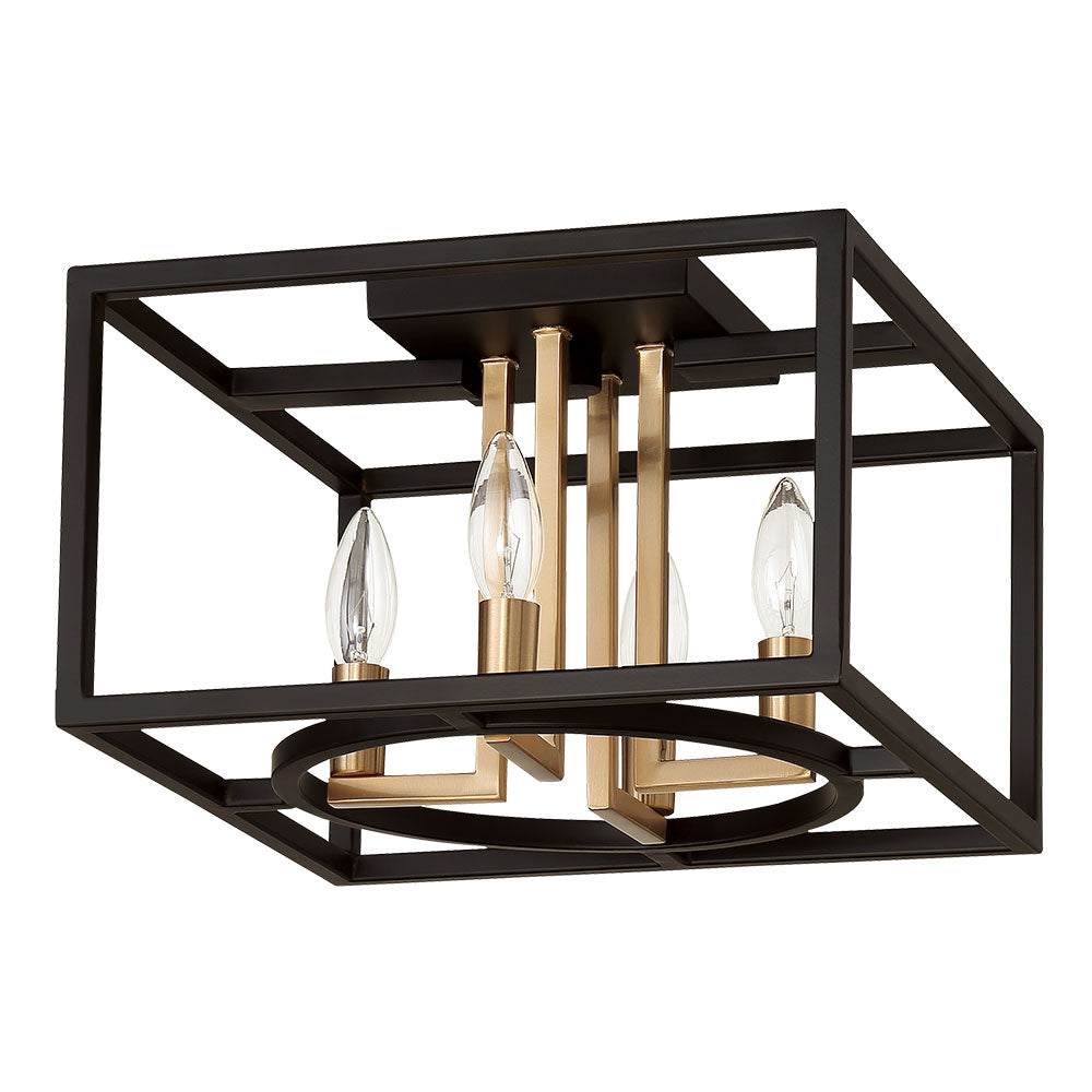 Eglo Canada - Four Light Ceiling Mount - Mundazo - Black And Brushed Gold- Union Lighting Luminaires Decor