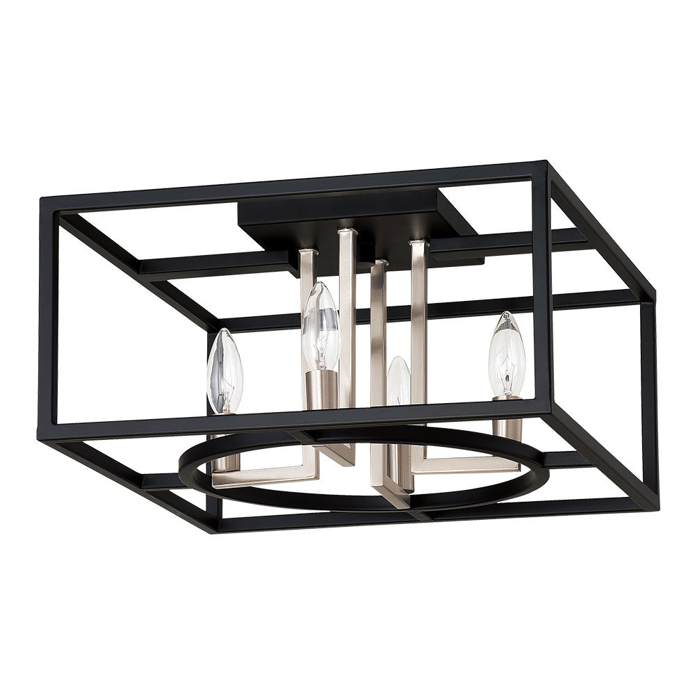 Eglo Canada - Four Light Ceiling Mount - Mundazo - Black And Brushed Nickel- Union Lighting Luminaires Decor
