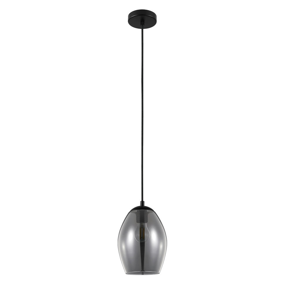Eglo Canada - One Light Pendant - Estanys - Matte Black- Union Lighting Luminaires Decor