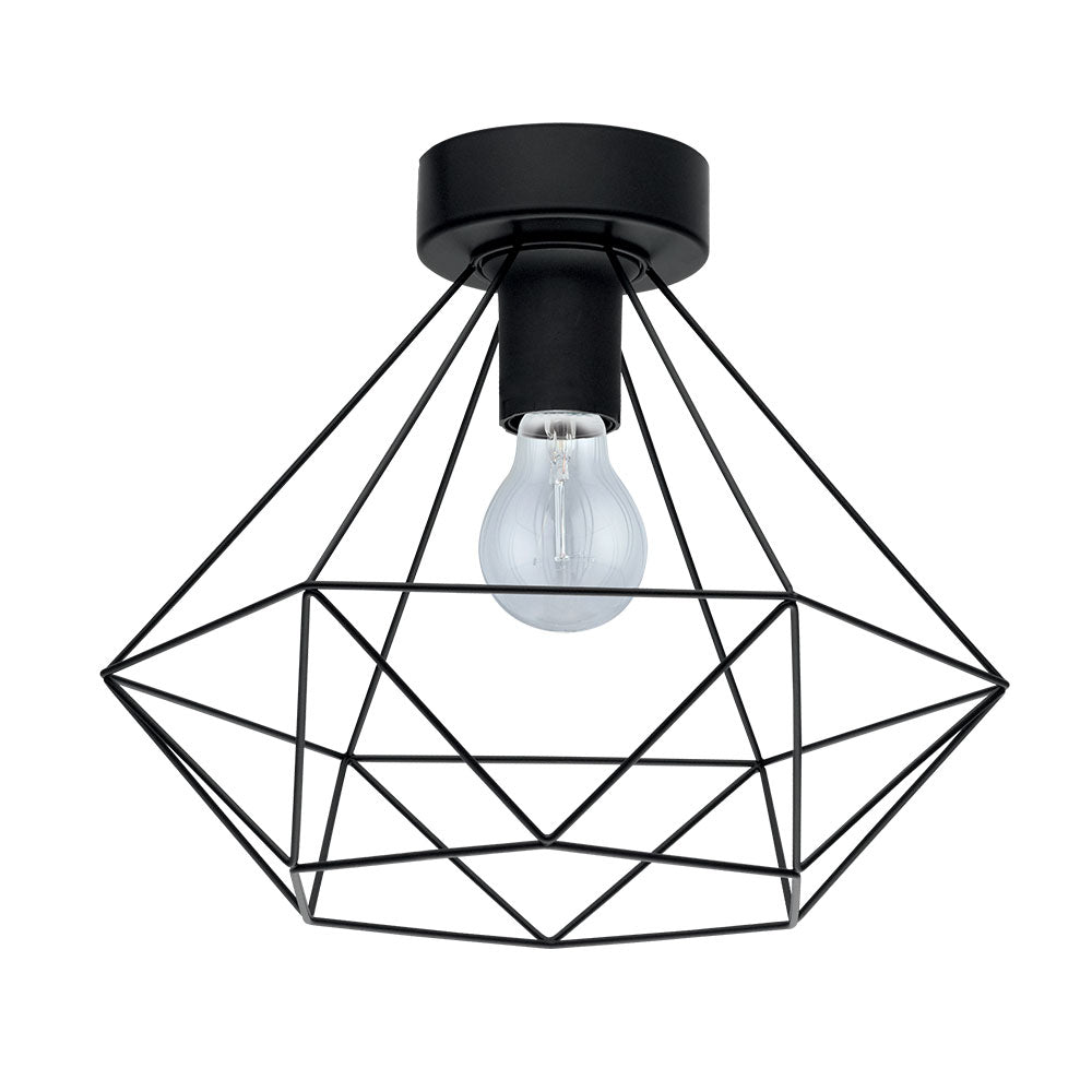 Eglo Canada - One Light Ceiling Mount - Tarbes - Matte Black- Union Lighting Luminaires Decor