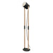 Eglo Canada - One Light Floor Lamp - Hornwood - Black & Natural Wood- Union Lighting Luminaires Decor