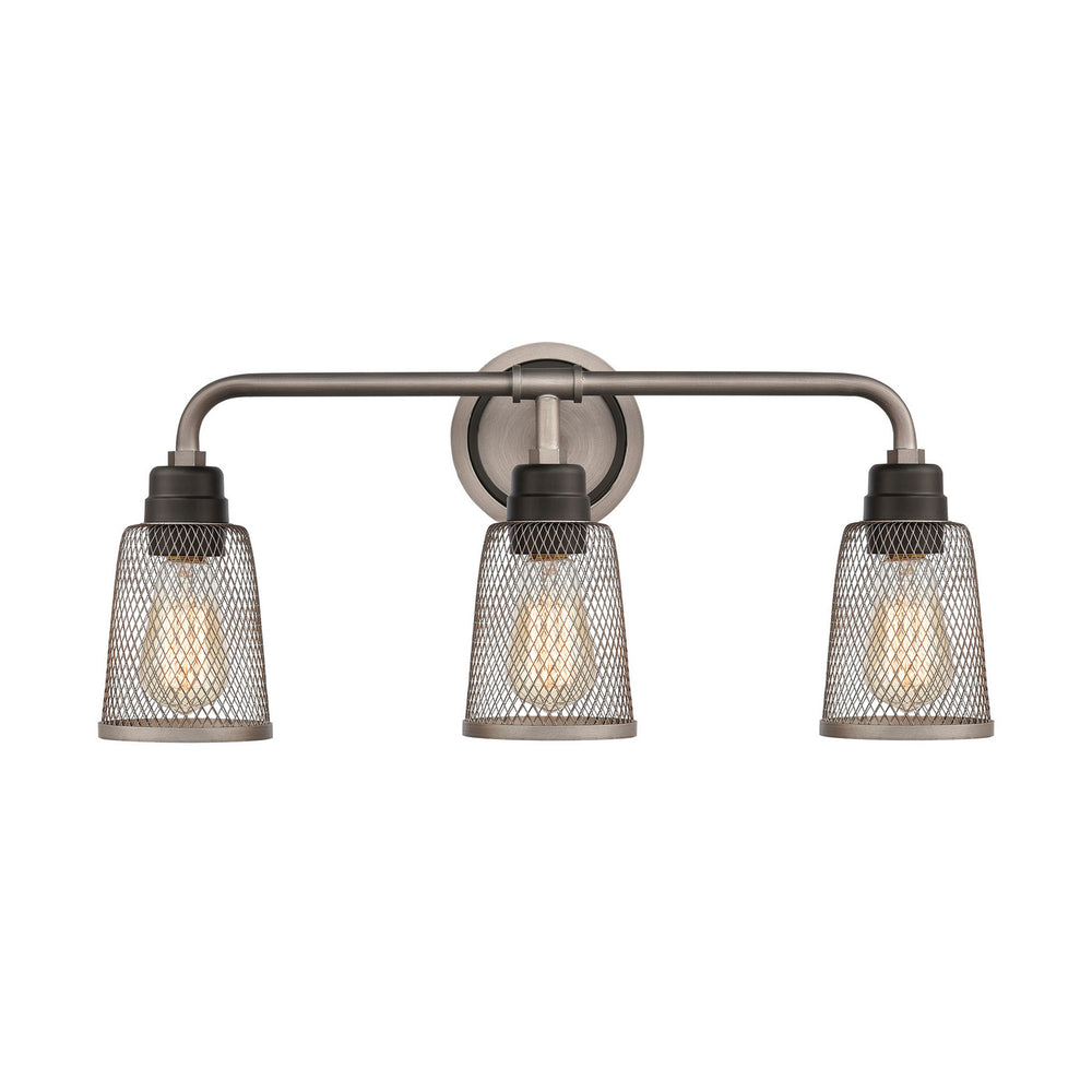 ELK Home - Three Light Vanity - Glencoe - Weathered Zinc- Union Lighting Luminaires Decor