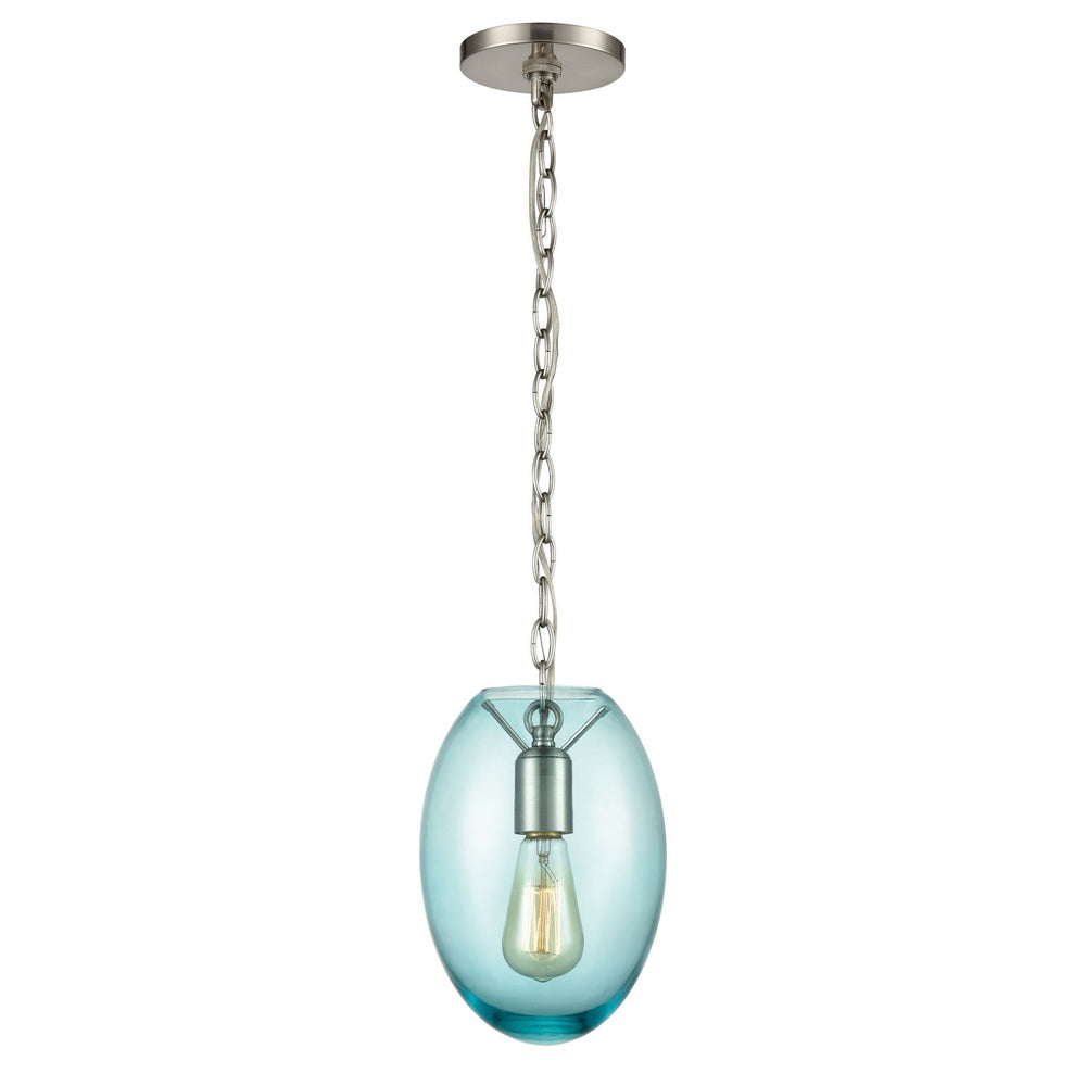 ELK Home - One Light Mini Pendant - Ellipsa - Satin Nickel- Union Lighting Luminaires Decor